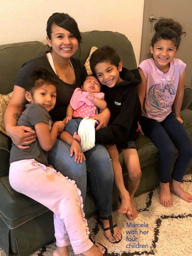 Marcela and her children